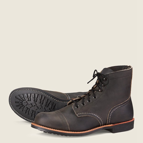 Bottes Red Wing Heritage - Iron Ranger - 6-Inch Rough & Tough Cuir - Grise Foncé - Homme 516JSHYBP